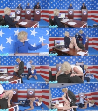 Donald Trump and Hillary Clinton Fucking Bernie Sanders and Megan Parody
