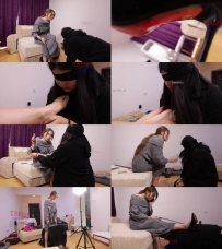 Suffering at girls feet – Humiliation and abuse of female slave