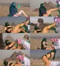 Mistress Cleopatra – Hijabi wife pegs her Arab husband hardcore